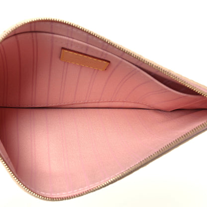 Louis Vuitton Damier Azur Neverfull MM GM Pochette Rose Ballerine 5 of 8