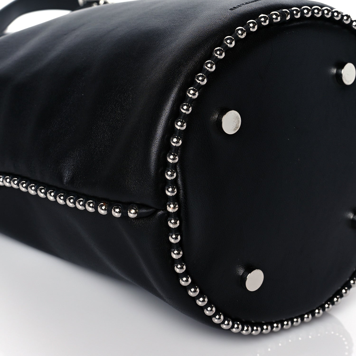 Alexander Wang Smooth Calfskin Studded Roxy Bucket Bag Black 7 of 8