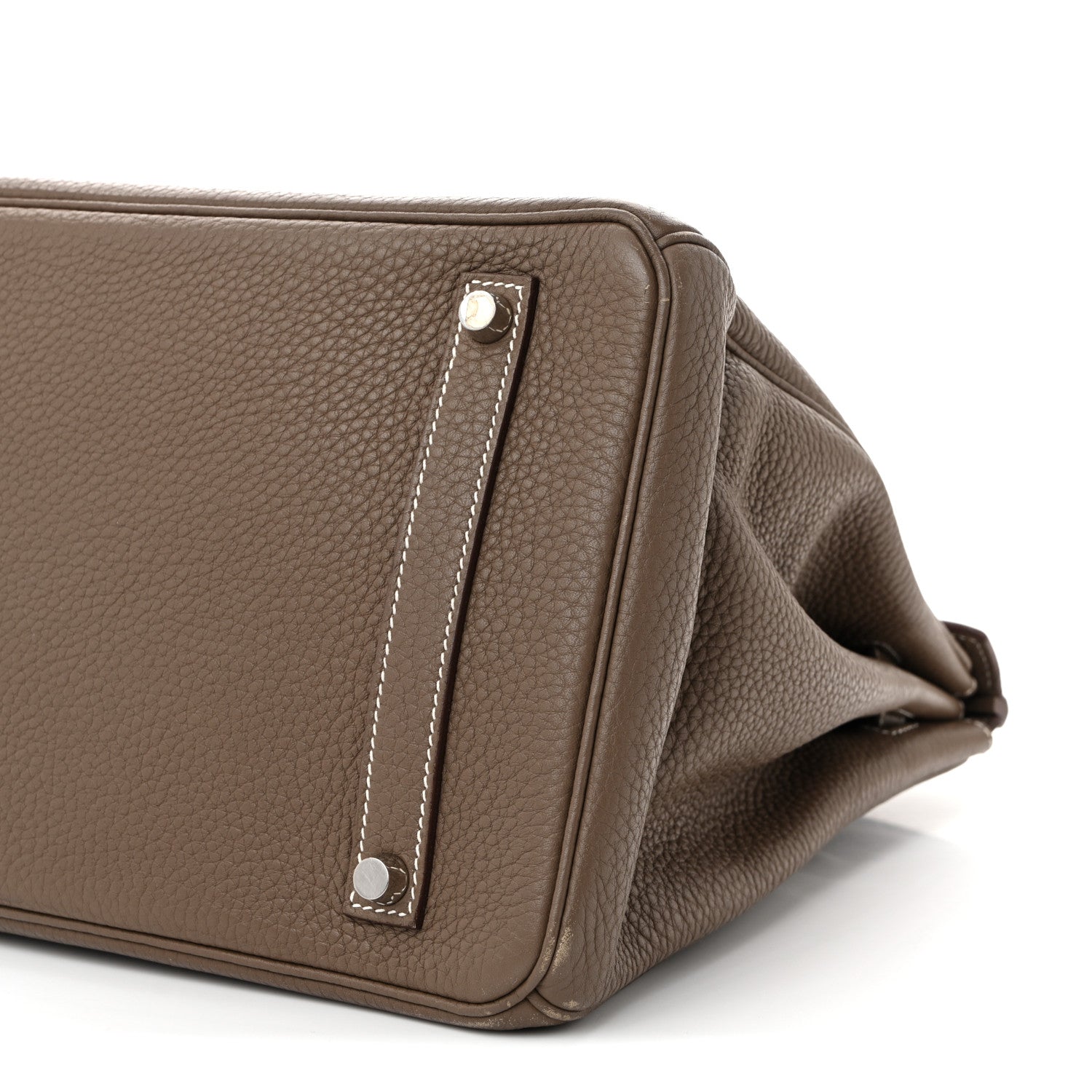 Hermes Taurillon Clemence Birkin 35 Etoupe 10 of 11