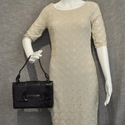 Valentino Garavani Patent Histoire Shoulder Bag Black 2 of 9