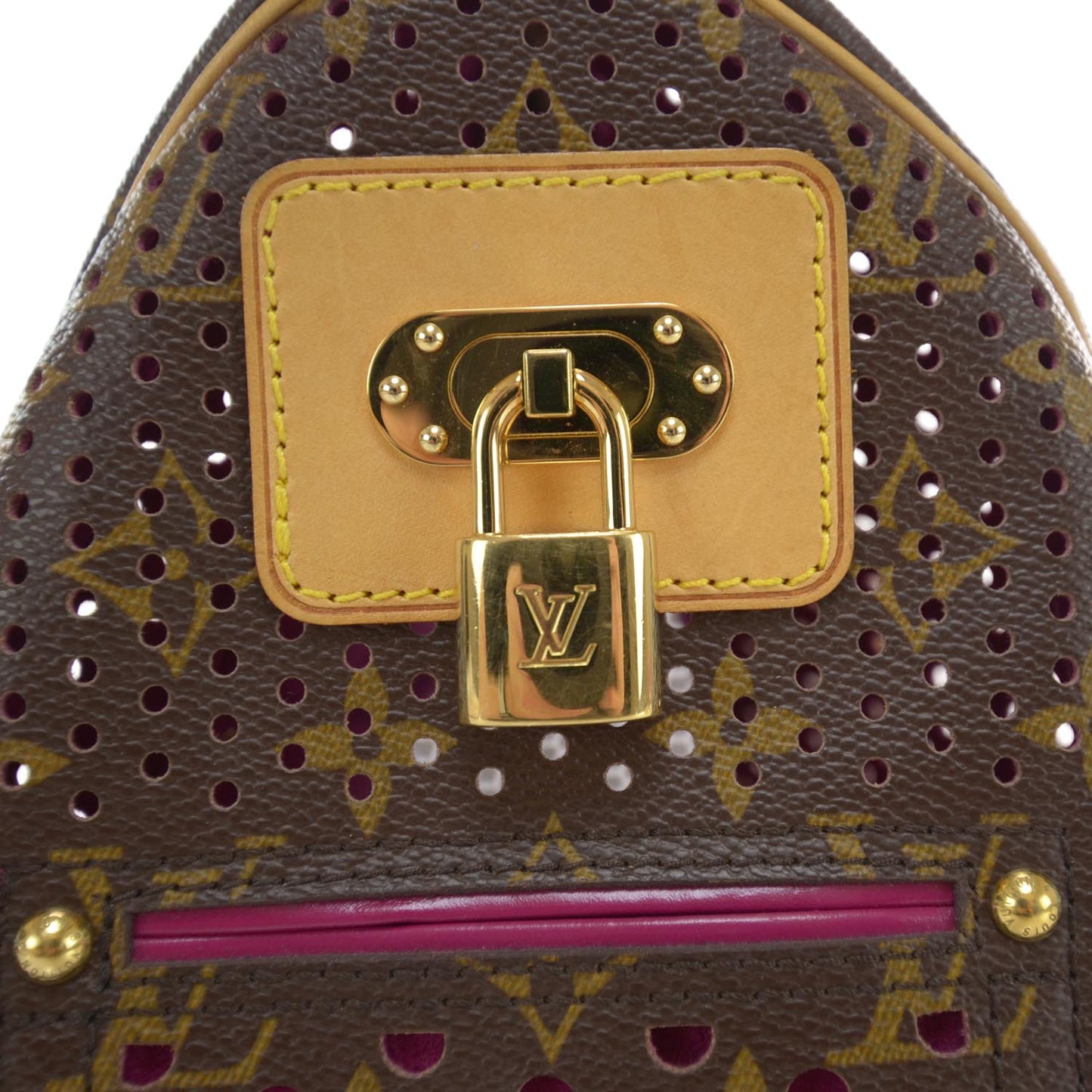 Monogram Perforated Speedy 30 Fuchsia