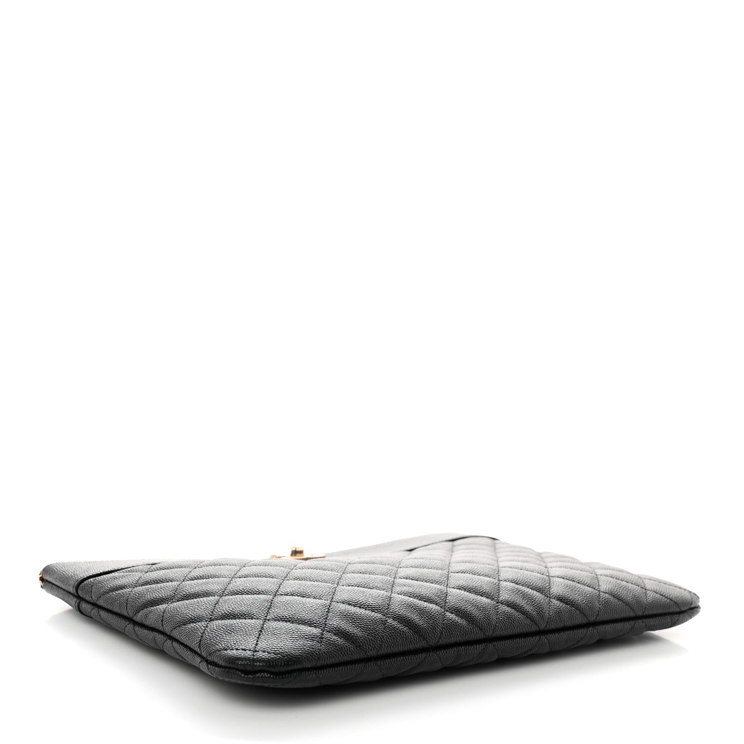 Chanel Caviar Quilted Medium Vintage Mademoiselle Cosmetic Case Black 4 of 12