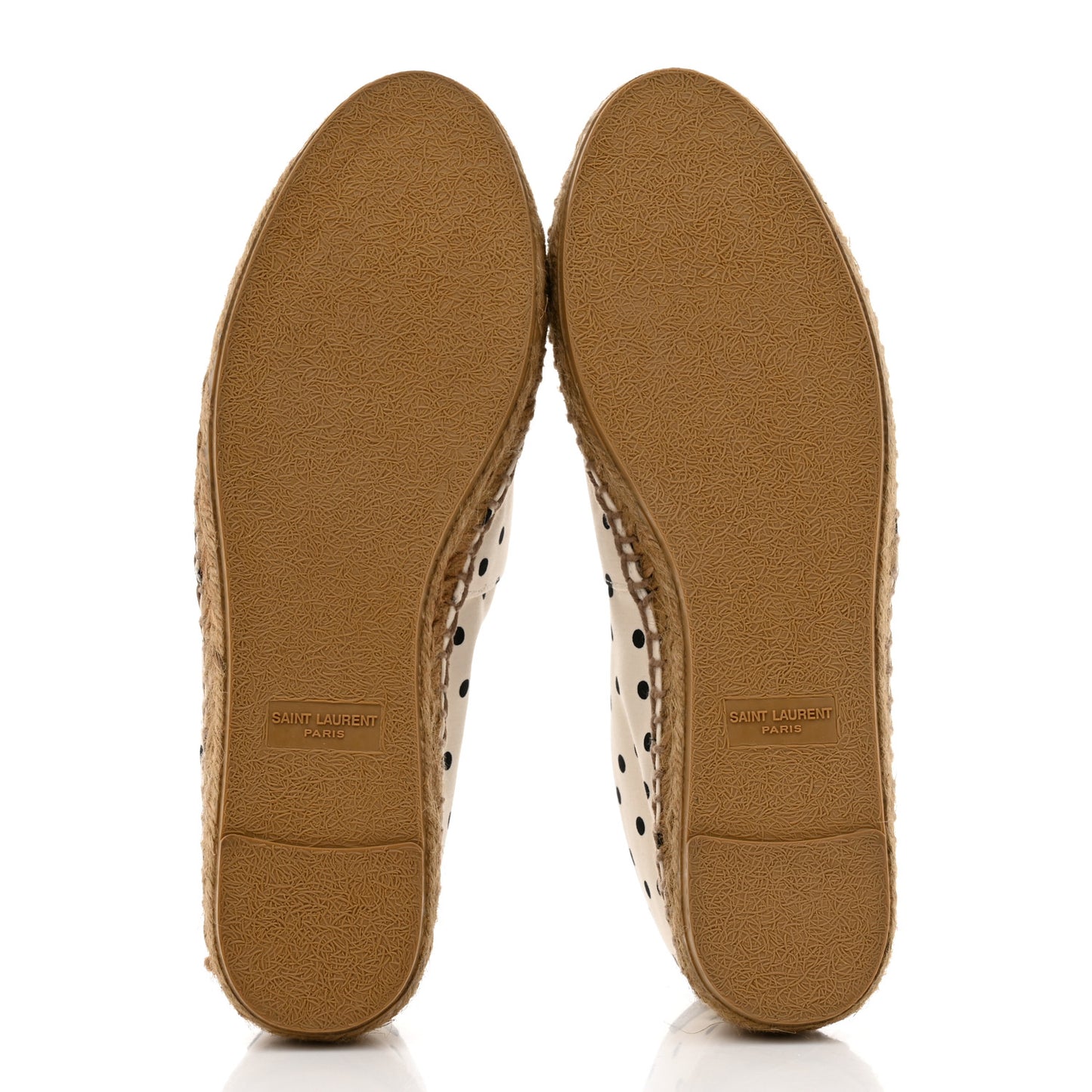 Canvas Nappa Polka Dot Elba Light Logo Embroidered Espadrilles 38 Cream Black
