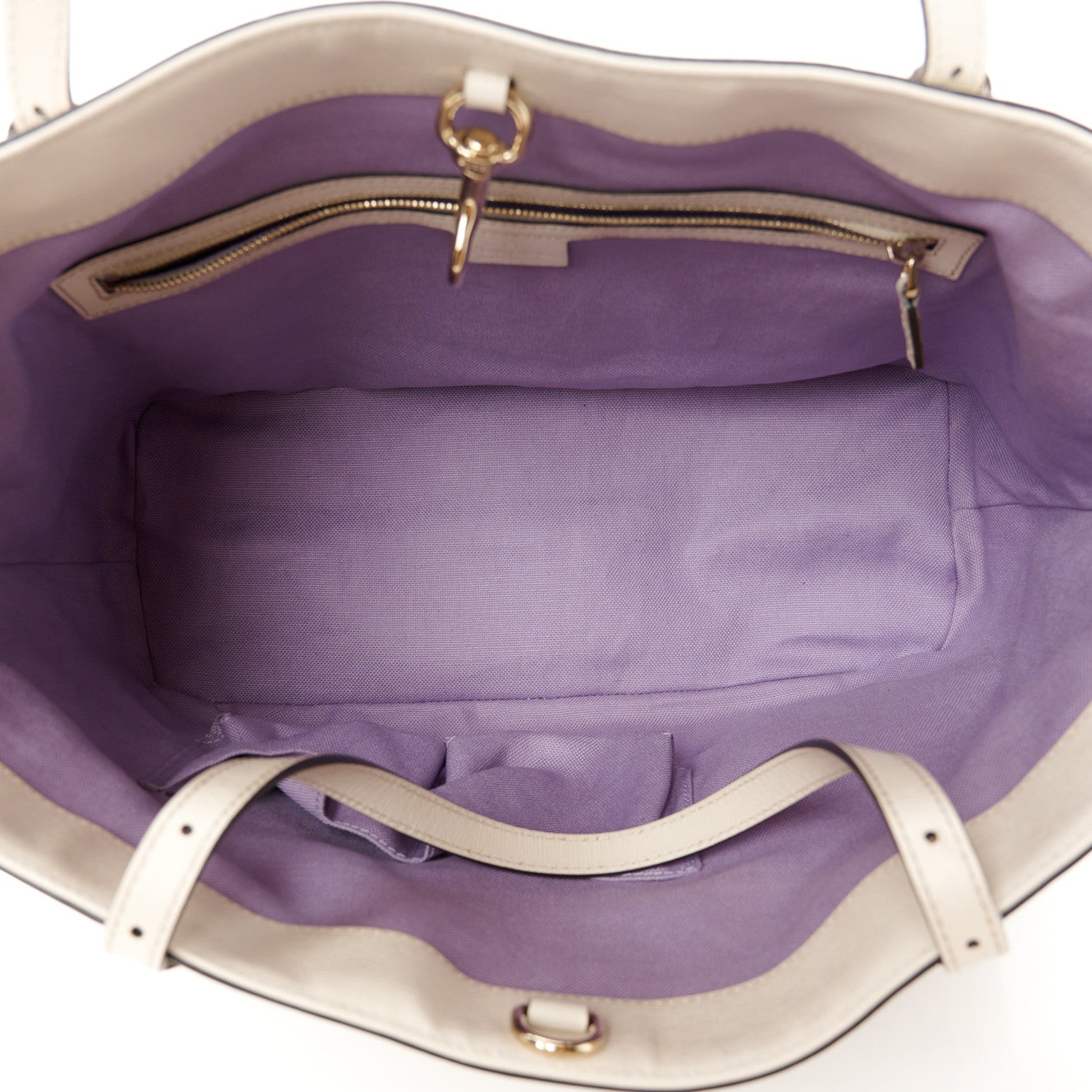 Gucci Calfskin Flora Infinity Medium Nice Tote Off White 5 of 11