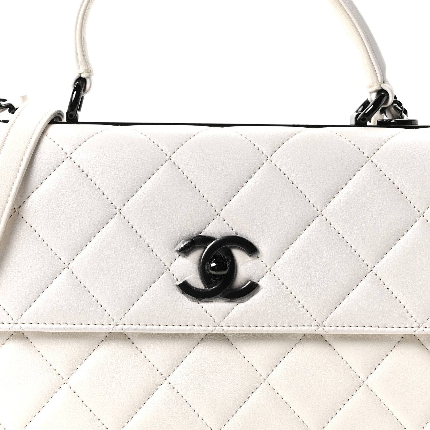 Chanel Lambskin Quilted Small Trendy CC Dual Handle Flap Bag White 8 of 10