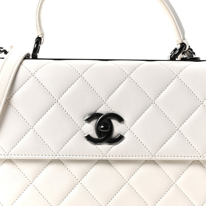 Chanel Lambskin Quilted Small Trendy CC Dual Handle Flap Bag White 8 of 10