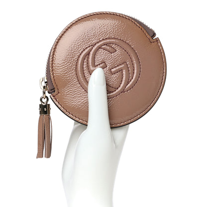 Gucci Patent Soho Round Coin Purse Dark Cipria 2 of 12