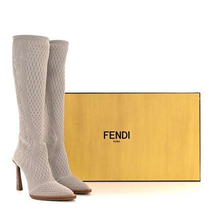 Fendi Technical 3D Mesh FFrame Tall Boots 36 Folk 8 of 8