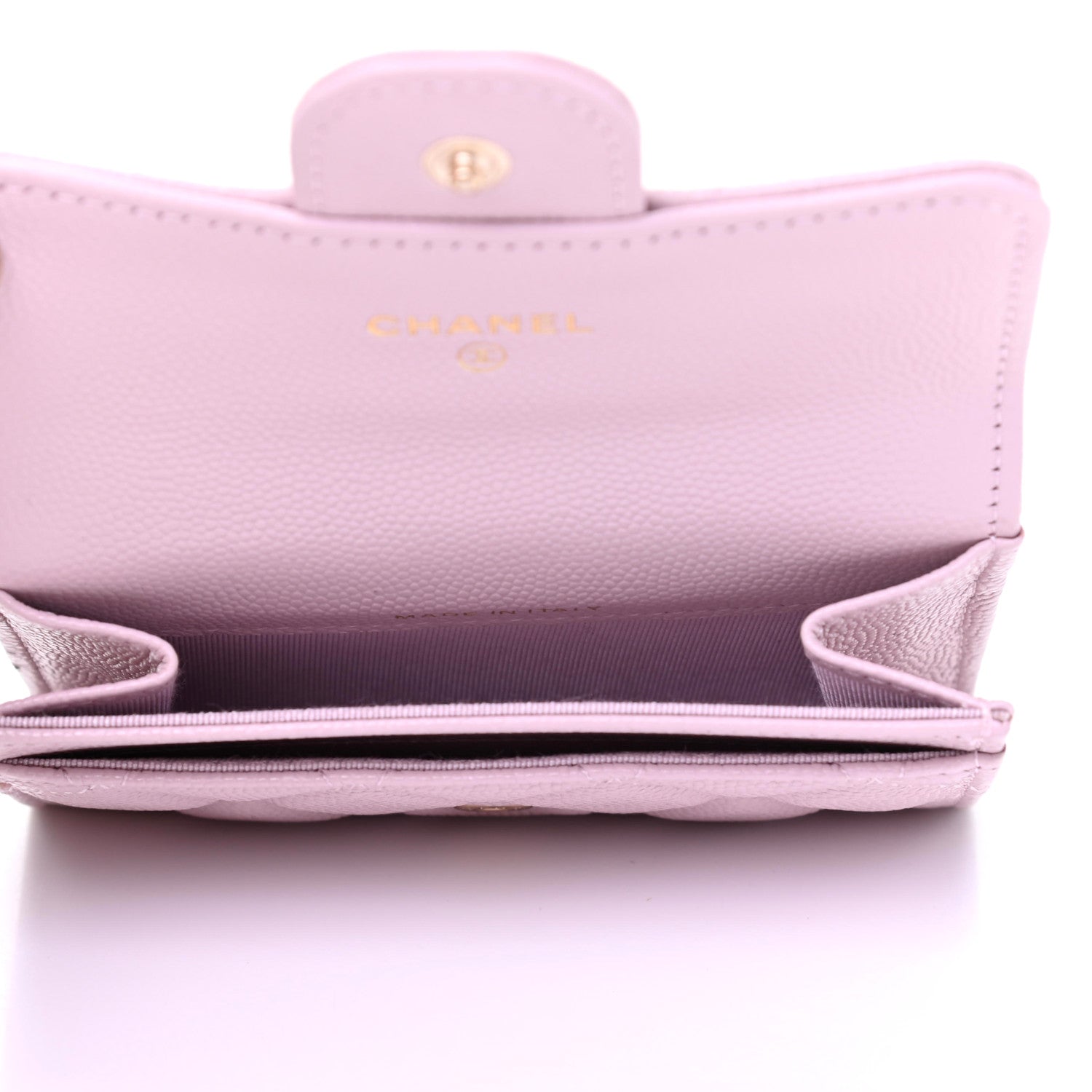 Chanel Caviar Quilted Flap Card Holder Wallet Light Pink 5 of 9