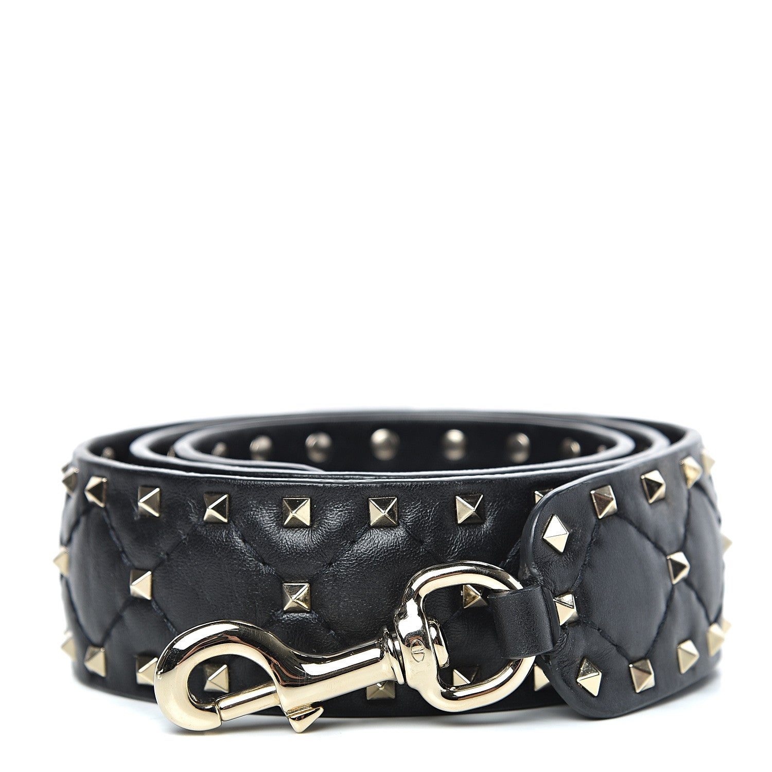Valentino Garavani Lambskin Rockstud Spike Shoulder Strap Black 1 of 5