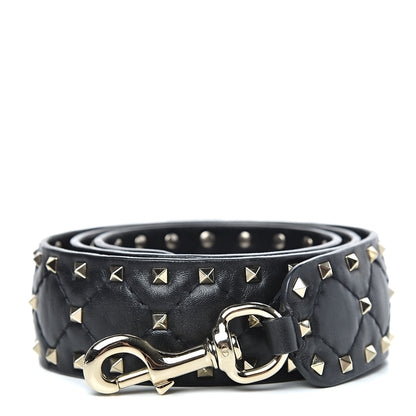 Valentino Garavani Lambskin Rockstud Spike Shoulder Strap Black 1 of 5