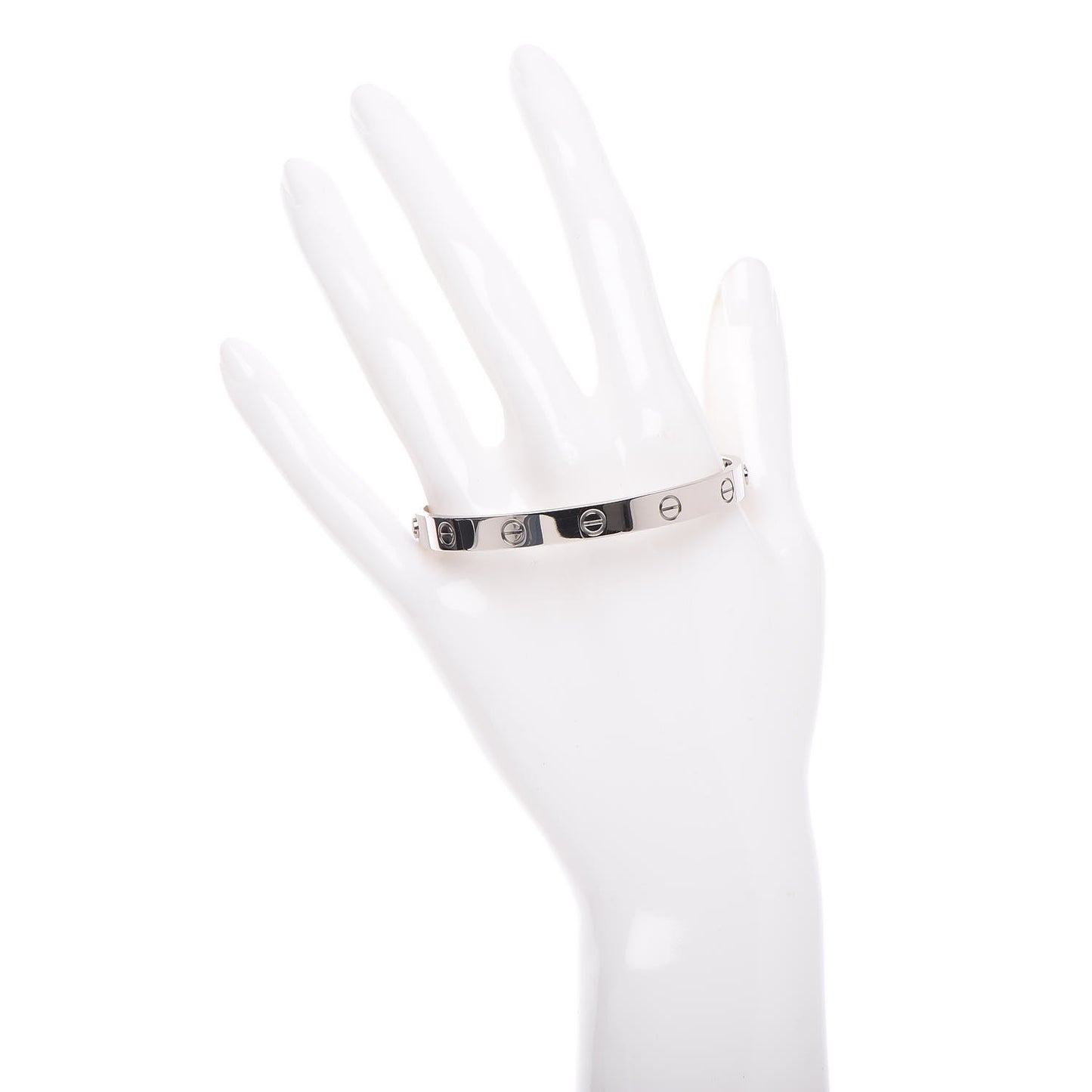 18K White Gold LOVE Bracelet 17