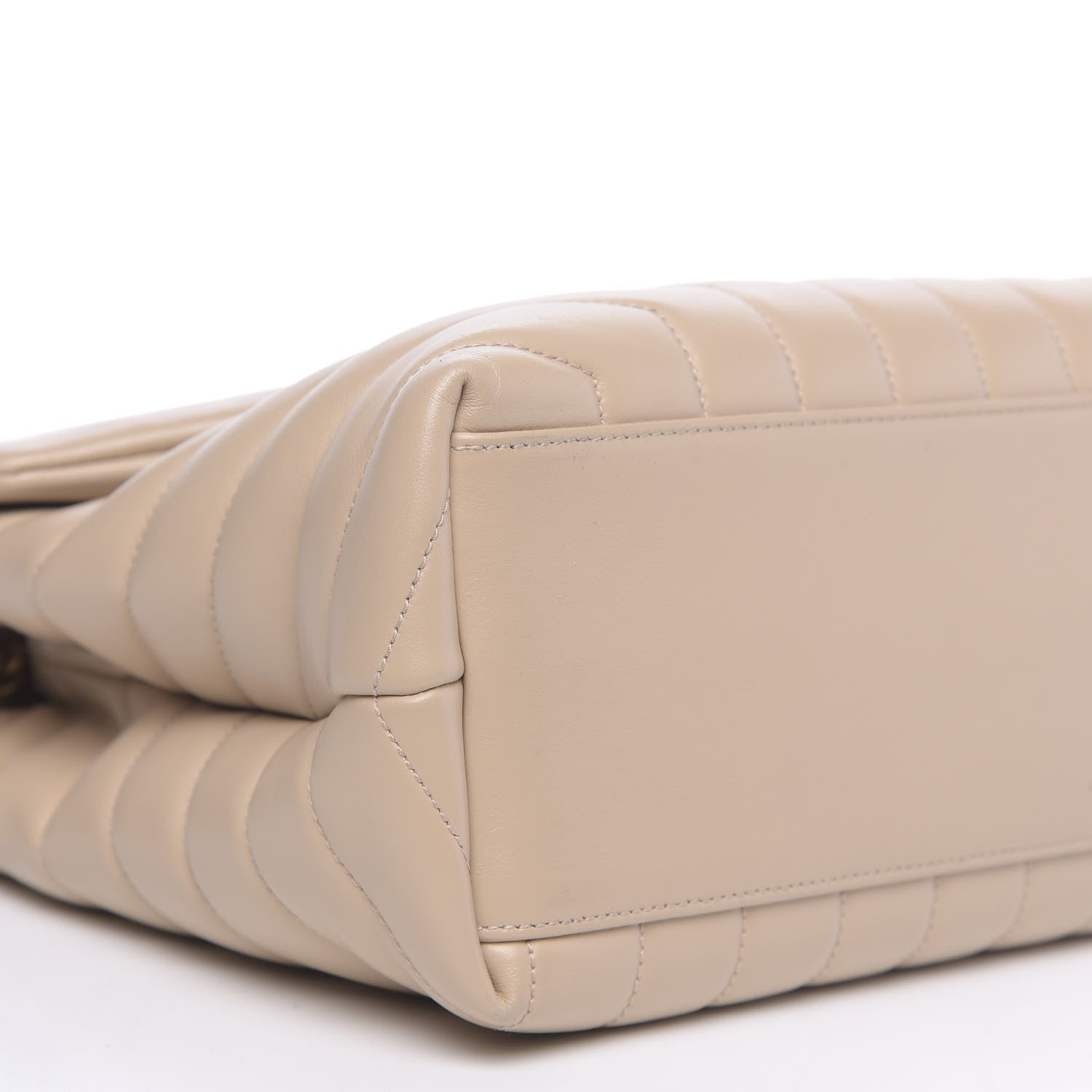 Saint Laurent Calfskin Y Quilted Monogram Medium Loulou Chain Satchel Nude Powder 8 of 10