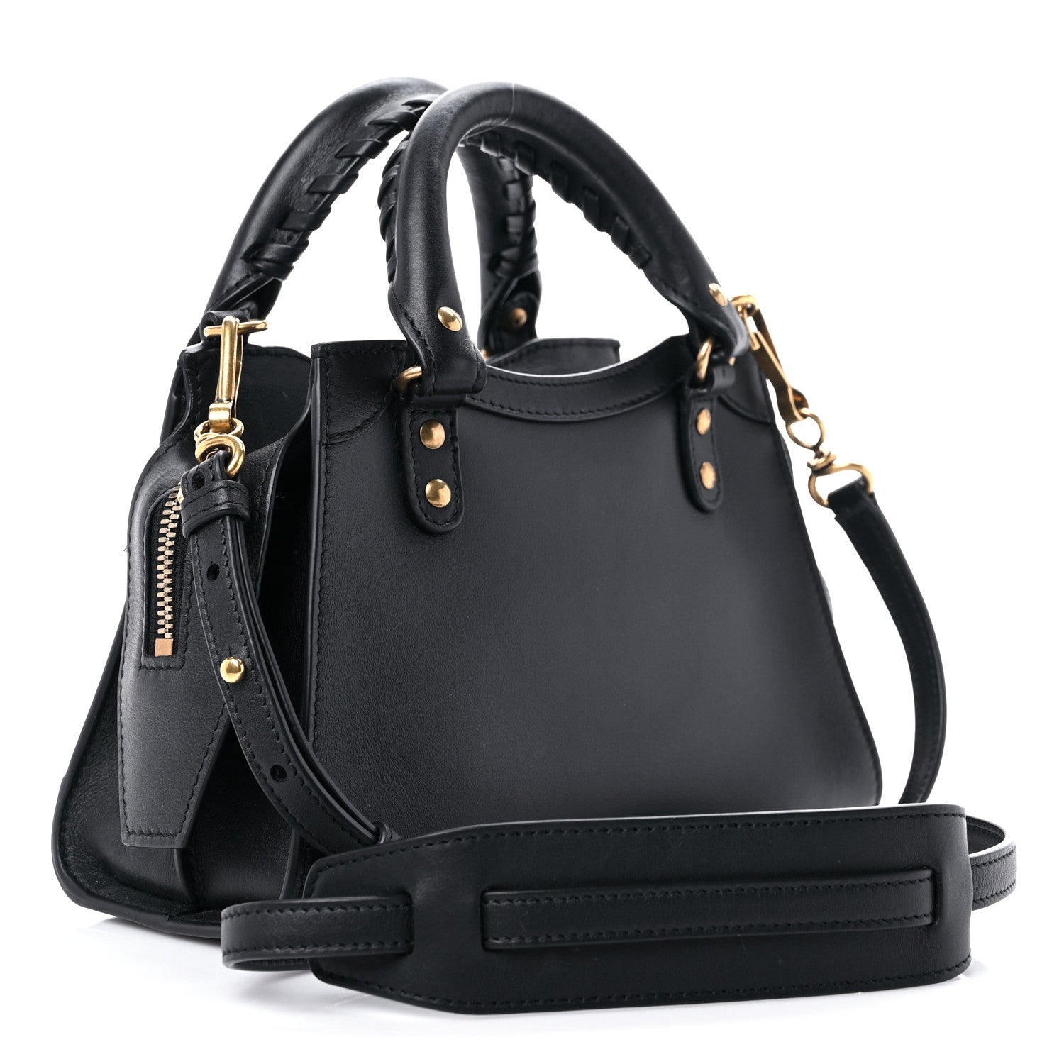 Balenciaga Smooth Calfskin Neo Classic Gold Hardware Mini City Black 3 of 12