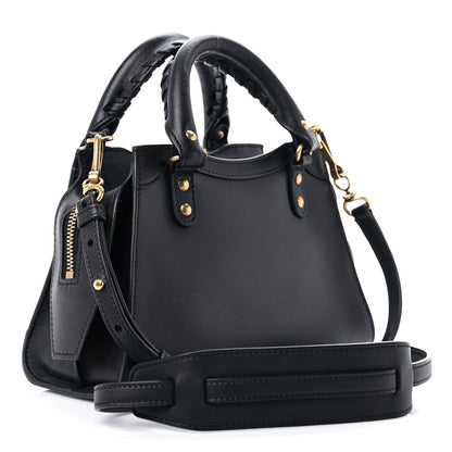 Balenciaga Smooth Calfskin Neo Classic Gold Hardware Mini City Black 3 of 12
