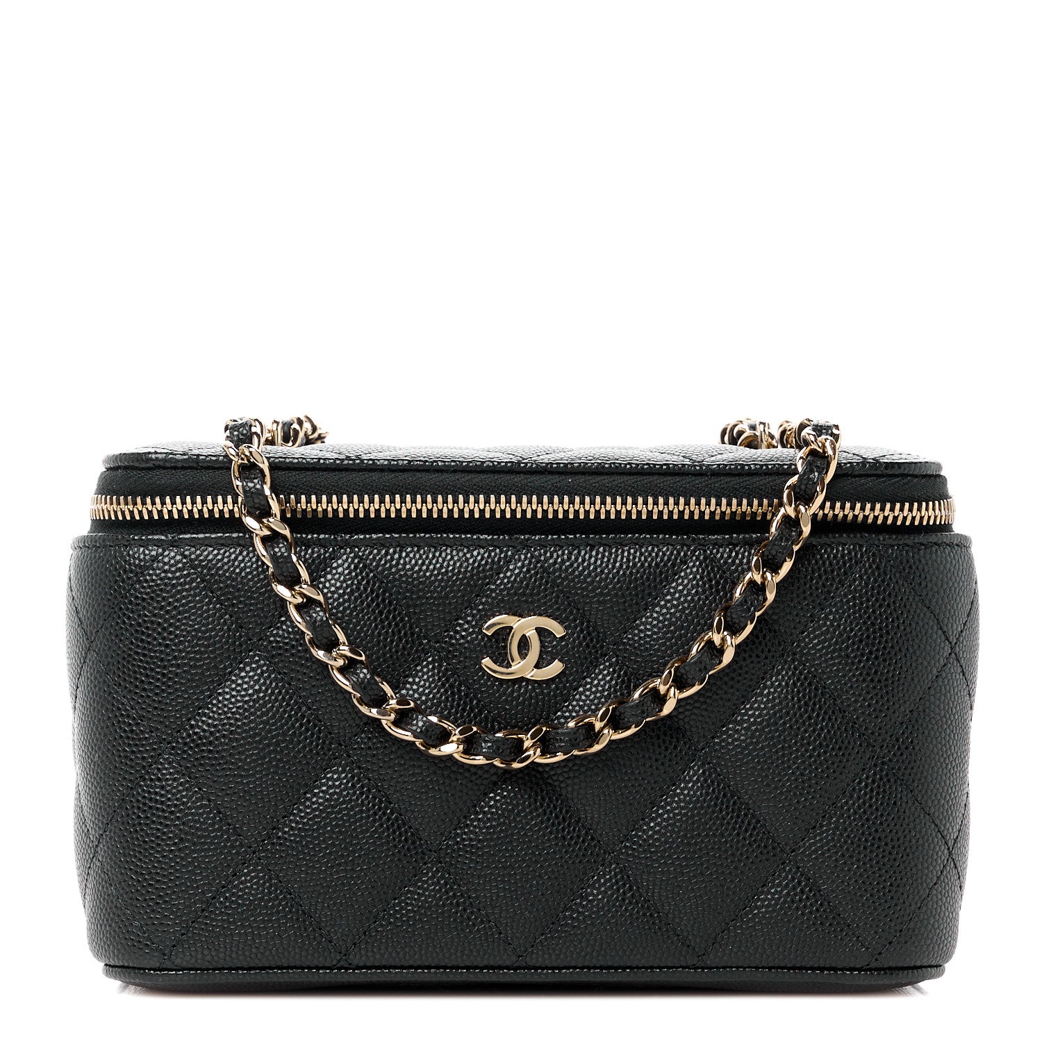 Chanel Caviar Quilted Small Vanity Case With Chain Black 1 of 12