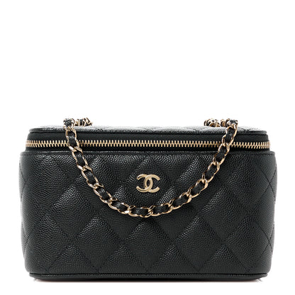 Chanel Caviar Quilted Small Vanity Case With Chain Black 1 of 12