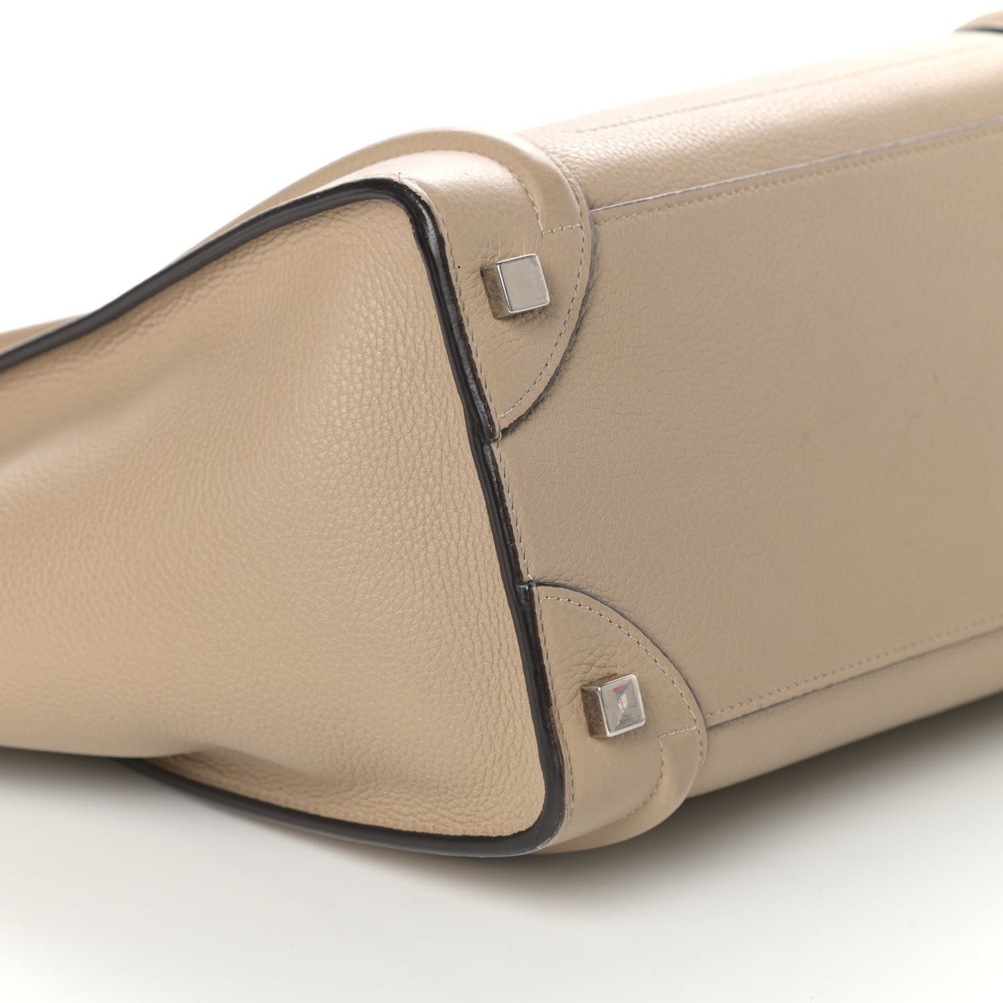 Drummed Calfskin Micro Luggage Dune