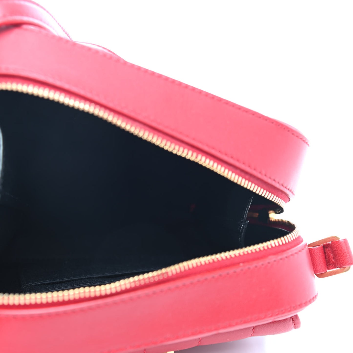 Lambskin Matelasse Monogram Toy Vicky Camera Bag Red