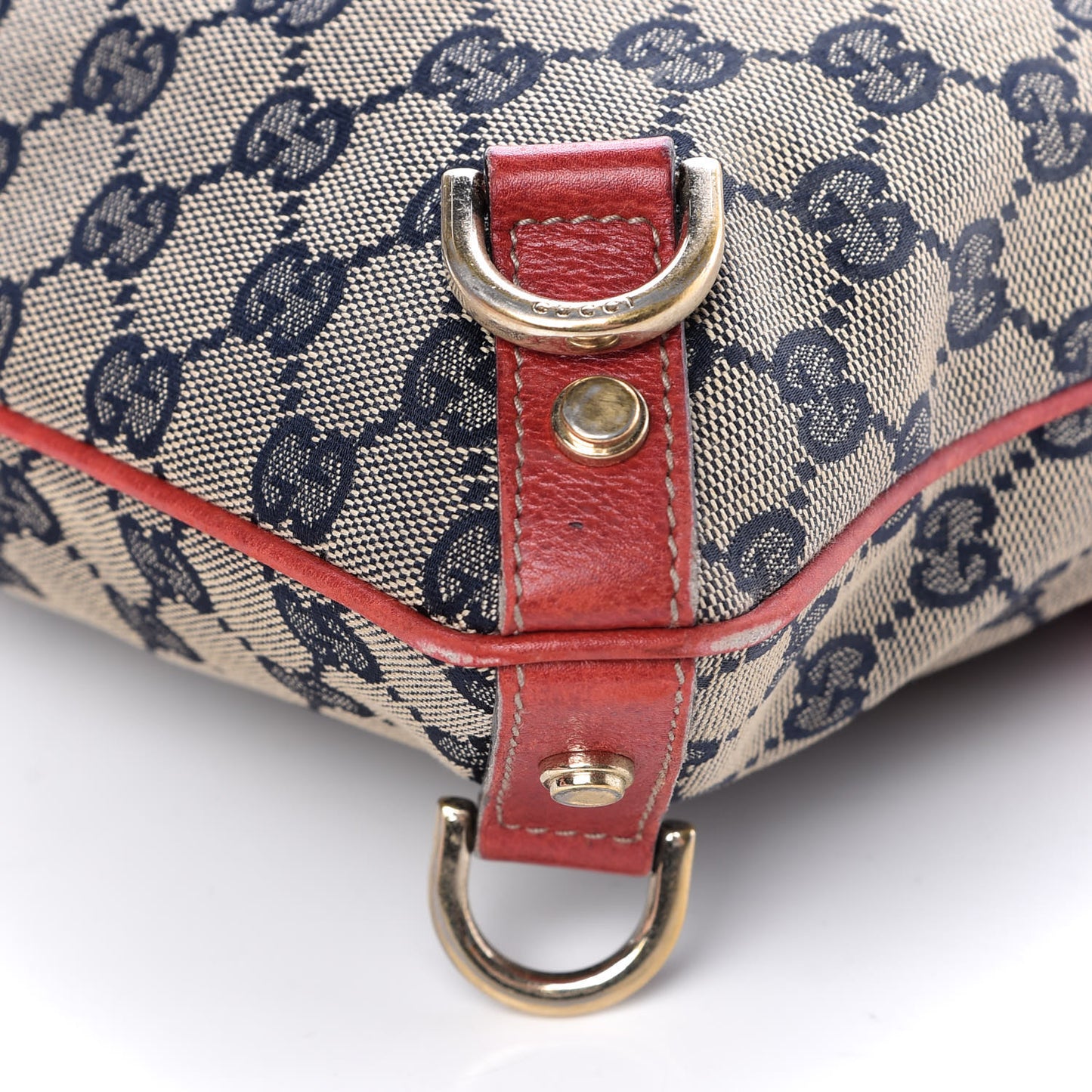 Monogram Abbey Messenger Bag Navy Red