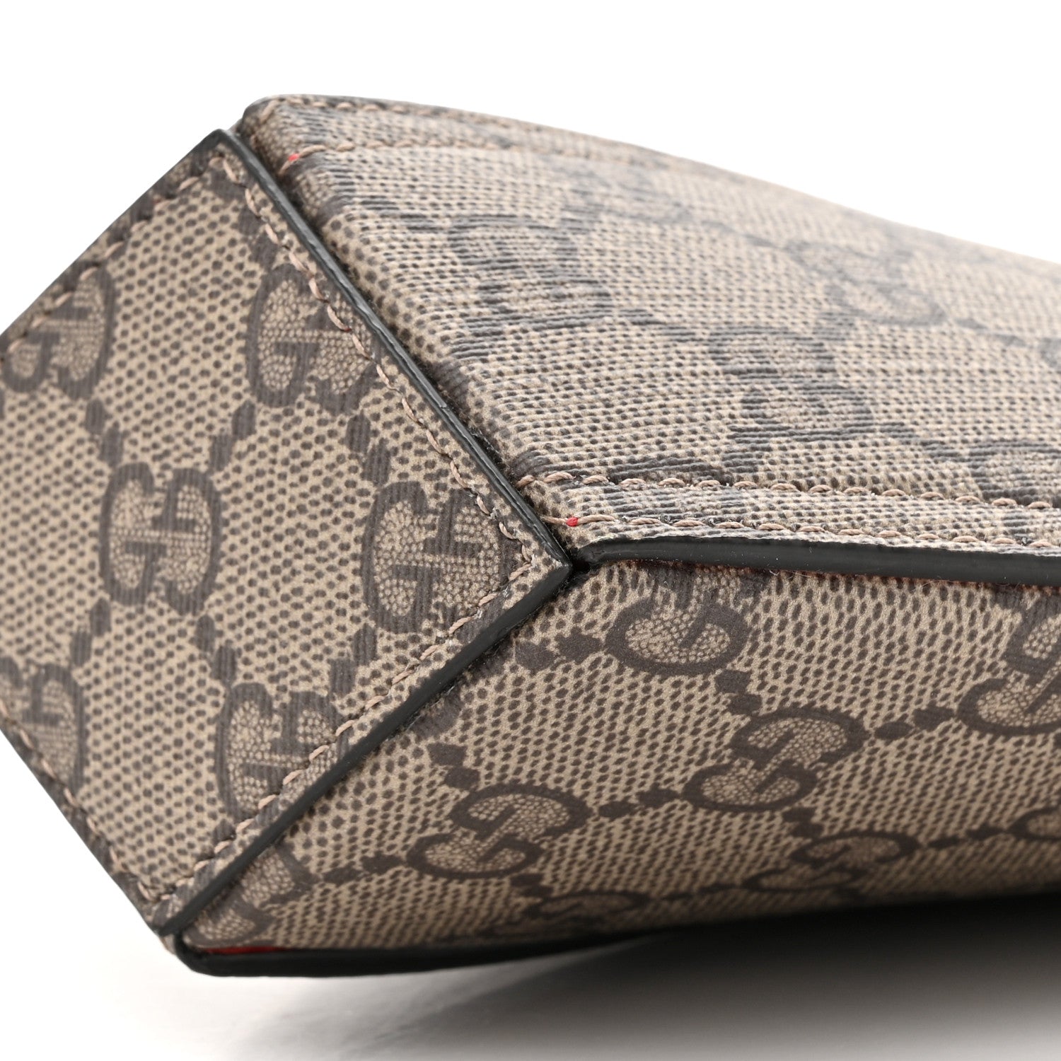 Gucci GG Supreme Monogram Love Valentines Day Small Heart Bag Beige Ebony New Geranium 8 of 11