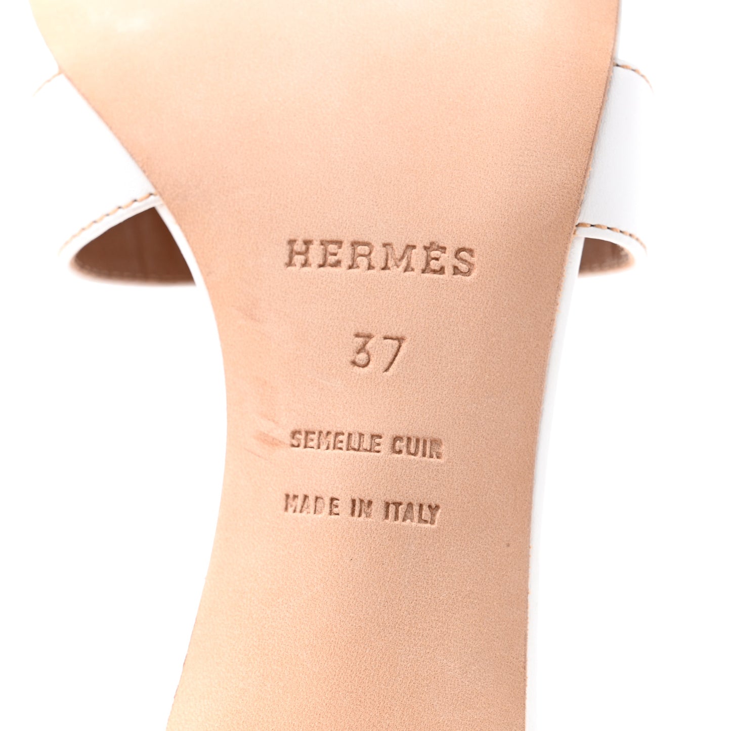 Calfskin Oasis Sandals 37 White