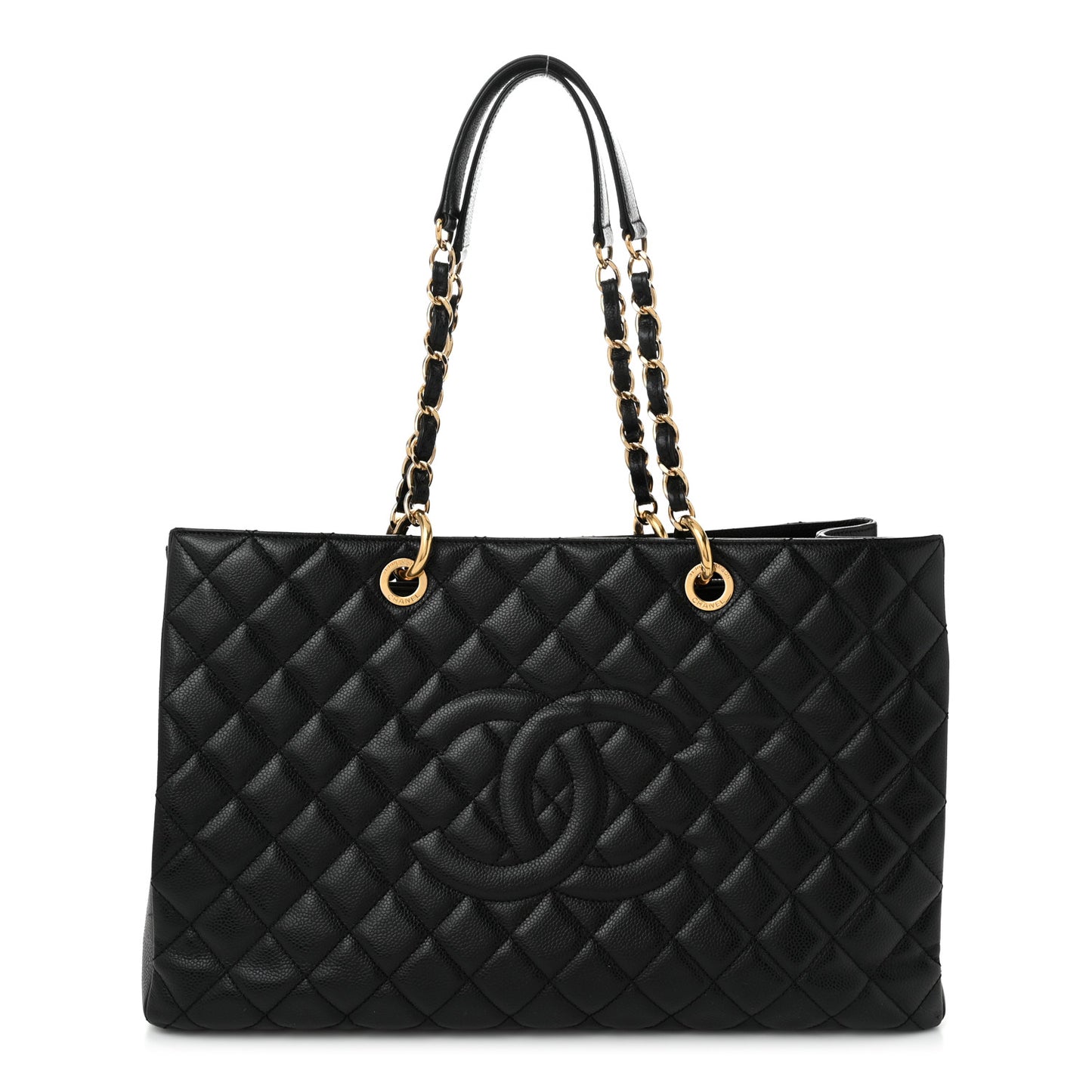 Caviar Quilted XL Grand Shopping Tote GST Black