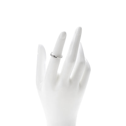 Tiffany Platinum Diamond Logo Band Ring 49 5 2 of 5