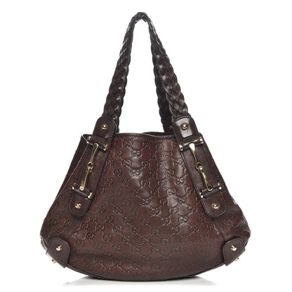 Gucci Guccissima Small Pelham Shoulder Bag Chocolate 1 of 9