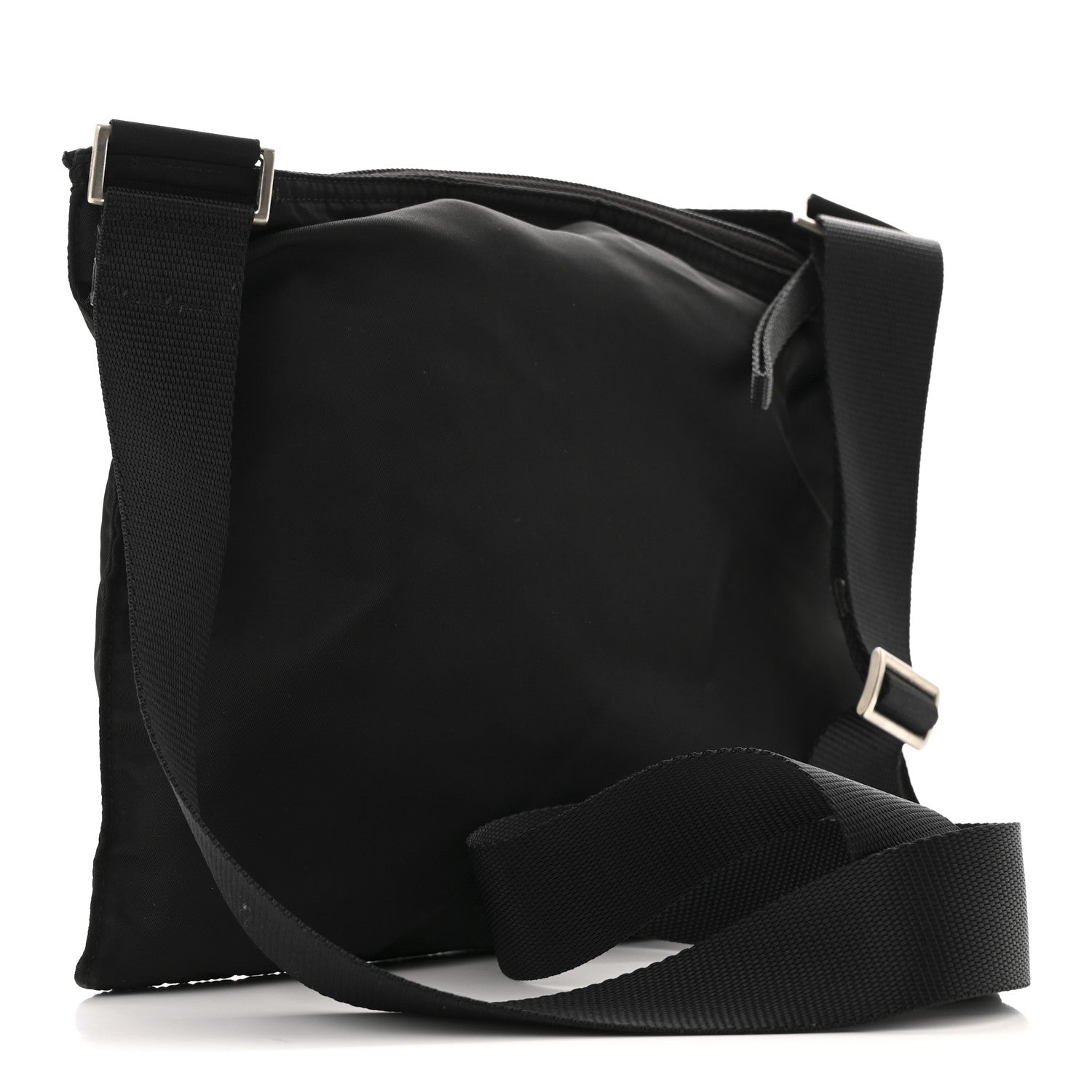 Prada Nylon Vela Flat Messenger Bag Black 3 of 13