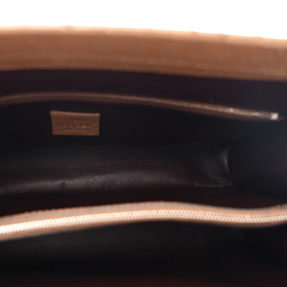 Gucci Ostrich Medium Zumi Top Handle Bag Brown 5 of 12