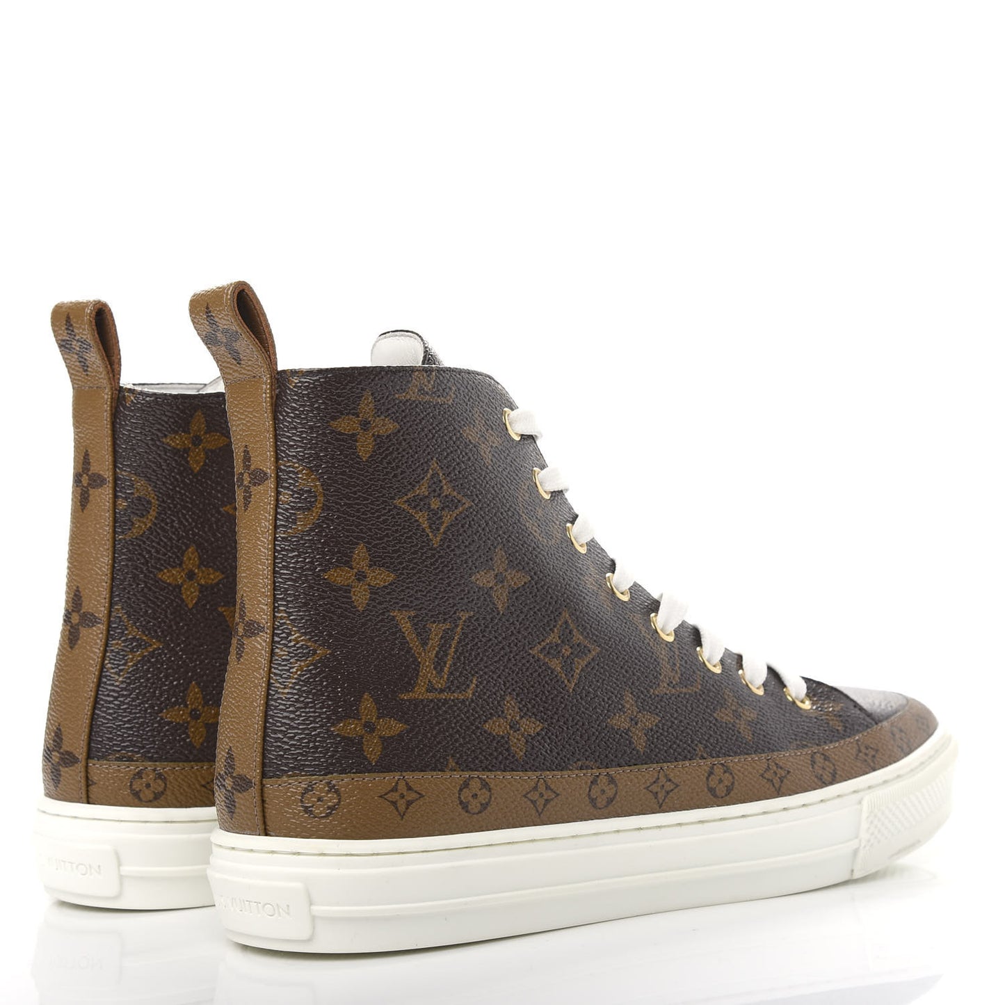 Patent Reverse Monogram Stellar Sneaker Boots 37