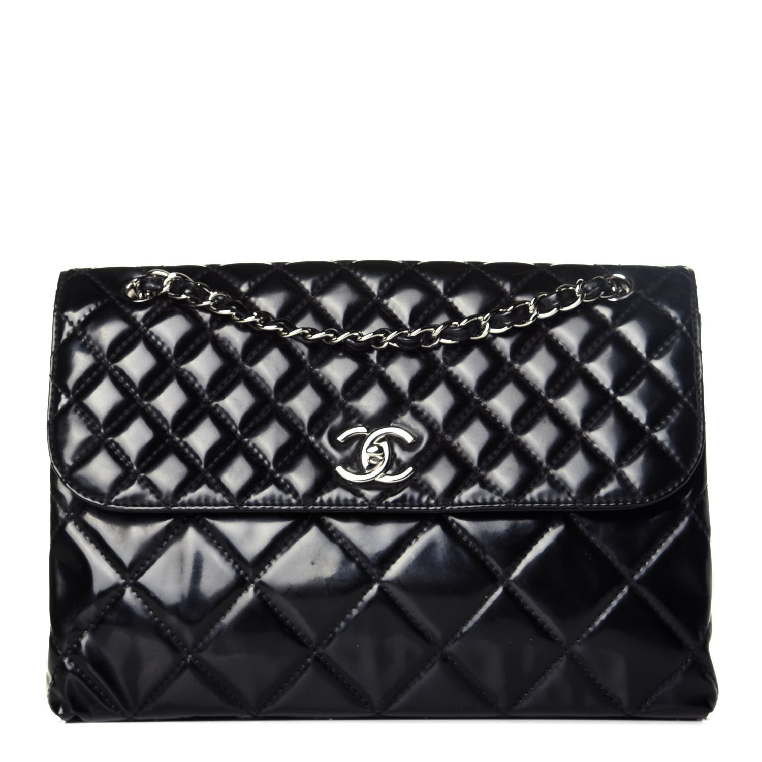 Chanel Vinyl Quilted In the Business Flap Bag Black 1 of 9