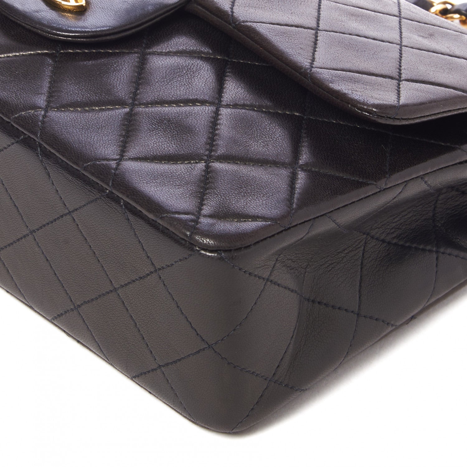 Chanel Lambskin Quilted Small Double Flap Black 4 of 9