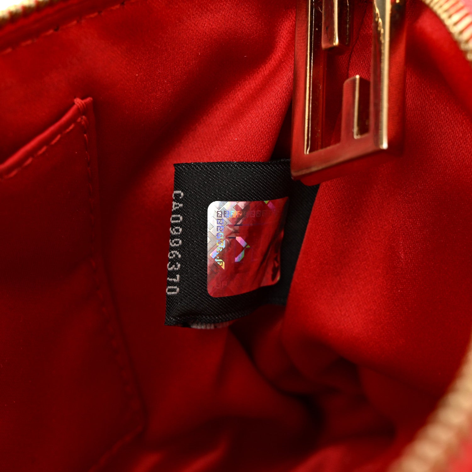 Fendi Zucca Quilted Pochette Tobacco Red 8 of 12