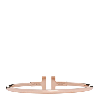 Tiffany 18K Rose Gold Diamond Mother of Pearl T Wire Bracelet 2 of 3