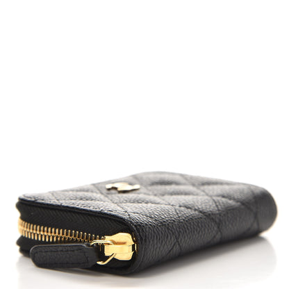 Chanel Caviar Quilted Zip Coin Purse Black 4 of 8