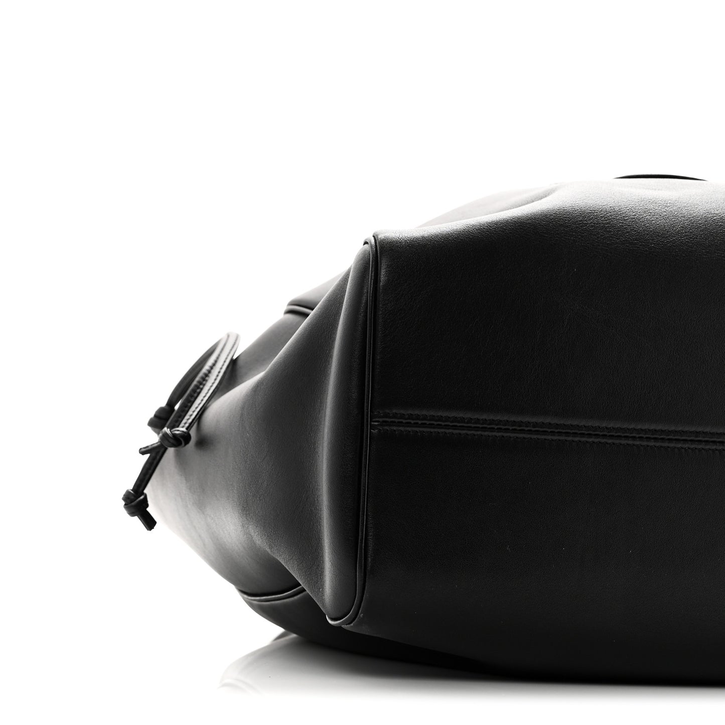 Smooth Calfskin Cuir Triomphe Cabas Drawstring Black