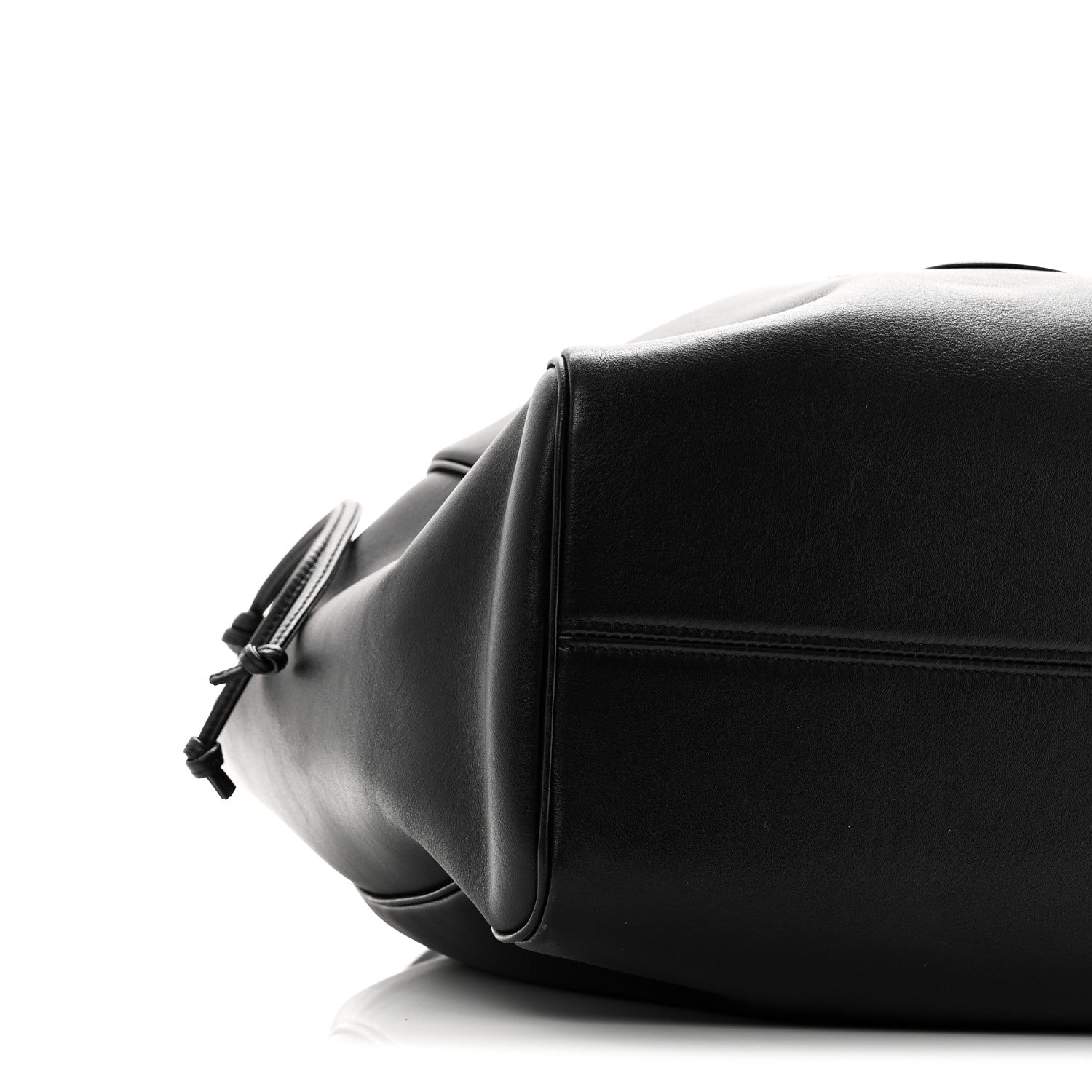 Celine Smooth Calfskin Cuir Triomphe Cabas Drawstring Black 8 of 9