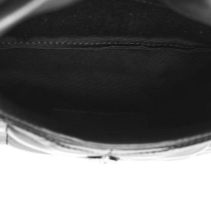 Saint Laurent Lambskin Monogram Loulou Puffer Pouch Clutch Black 6 of 13