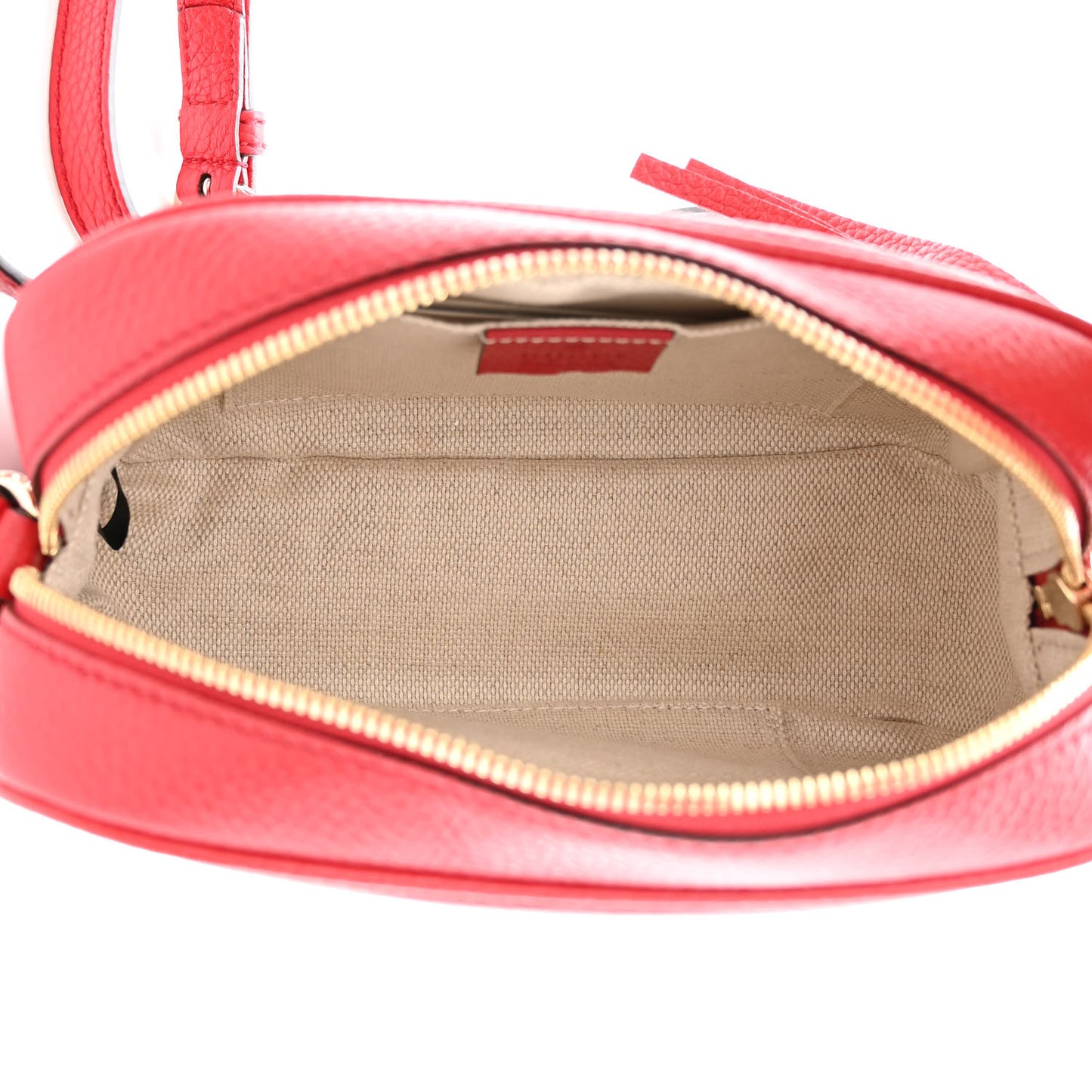 Pebbled Calfskin Small Soho Disco Bag Tabasco Red