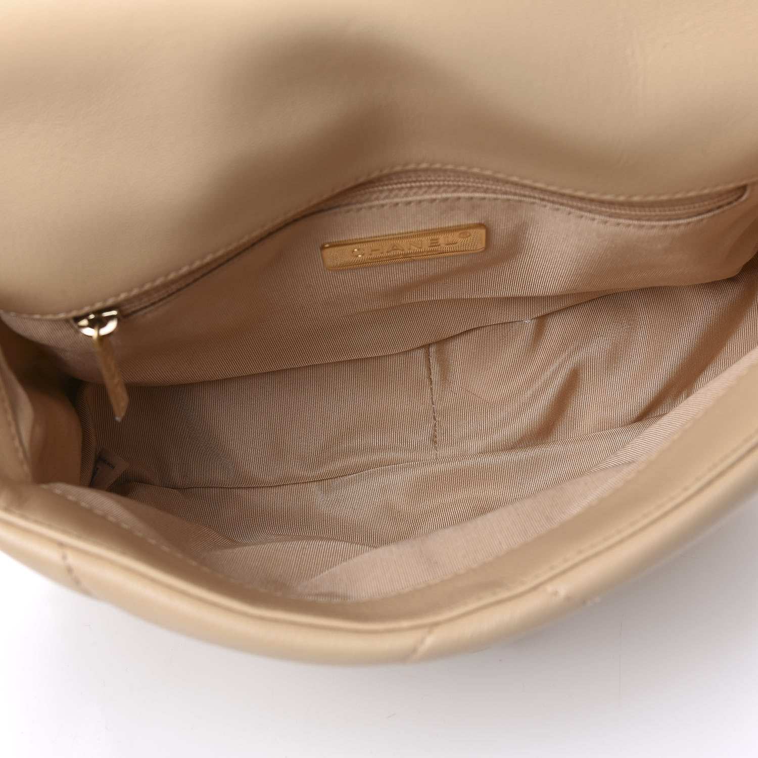 Chanel Goatskin Quilted Medium 19 Flap Beige 5 of 11