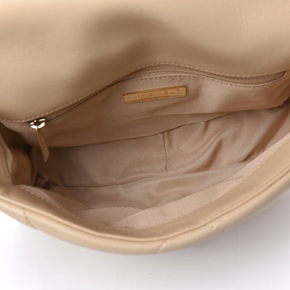Chanel Goatskin Quilted Medium 19 Flap Beige 5 of 11