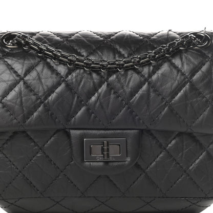 Chanel Aged Calfskin Quilted 2.55 Reissue Mini Flap So Black 8 of 13