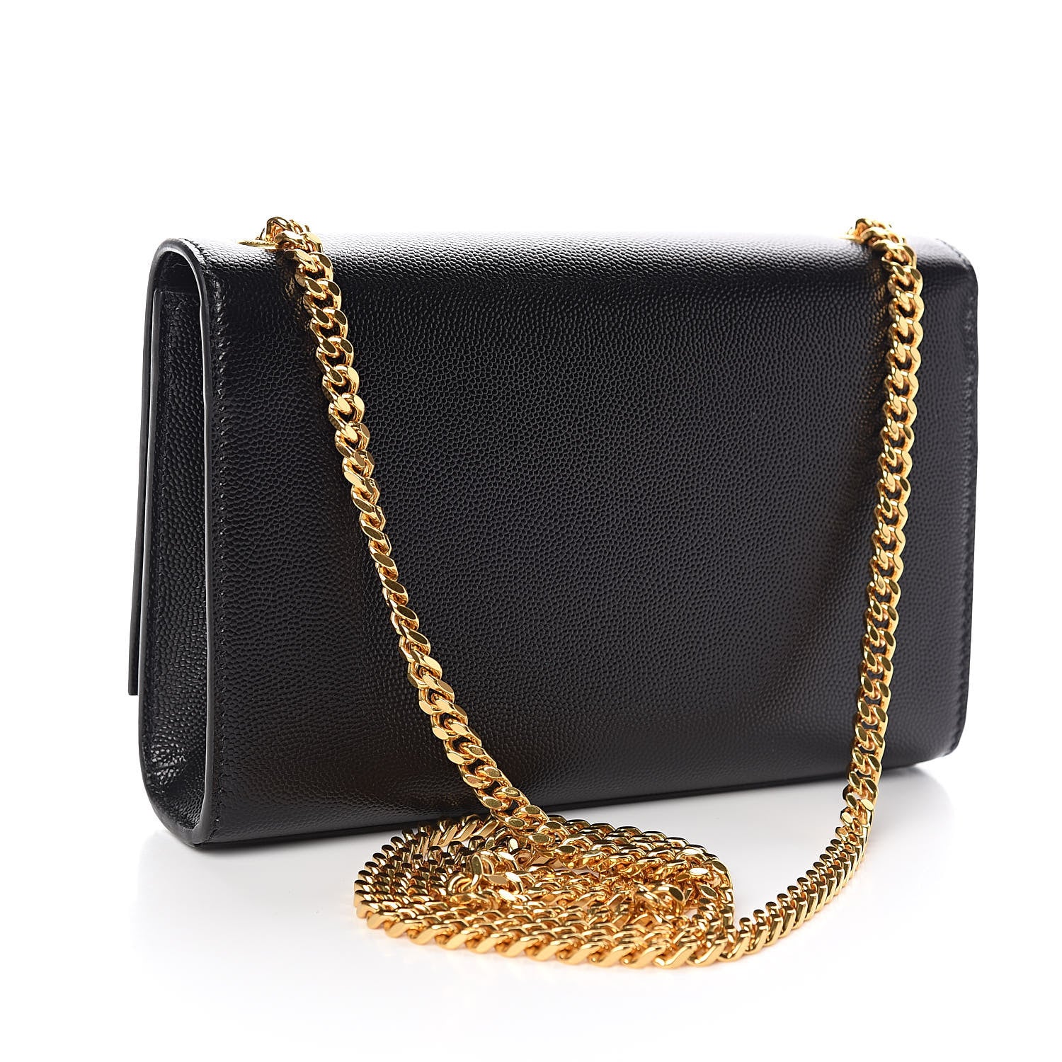Saint Laurent Grain De Poudre Small Monogram Kate Satchel Black 3 of 9