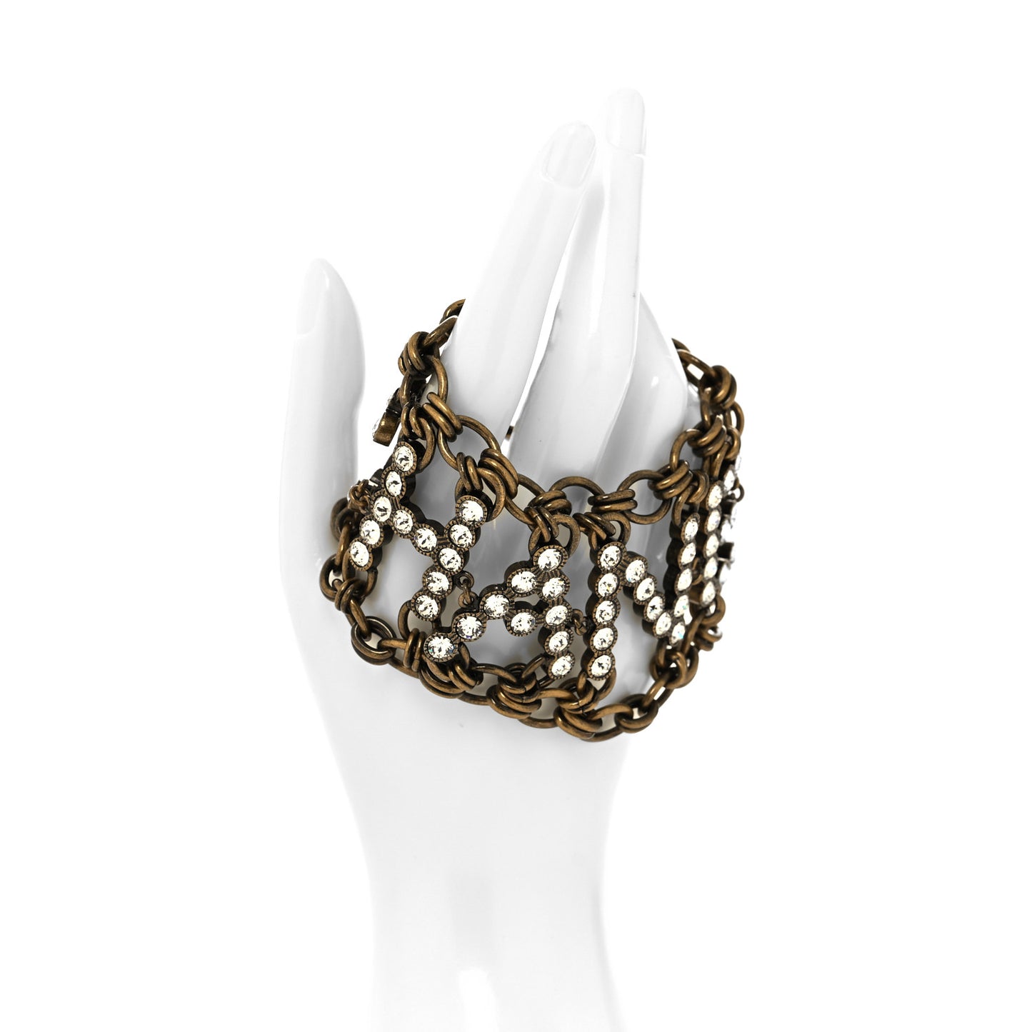 Crystal City of Lights Chain Bracelet Gold