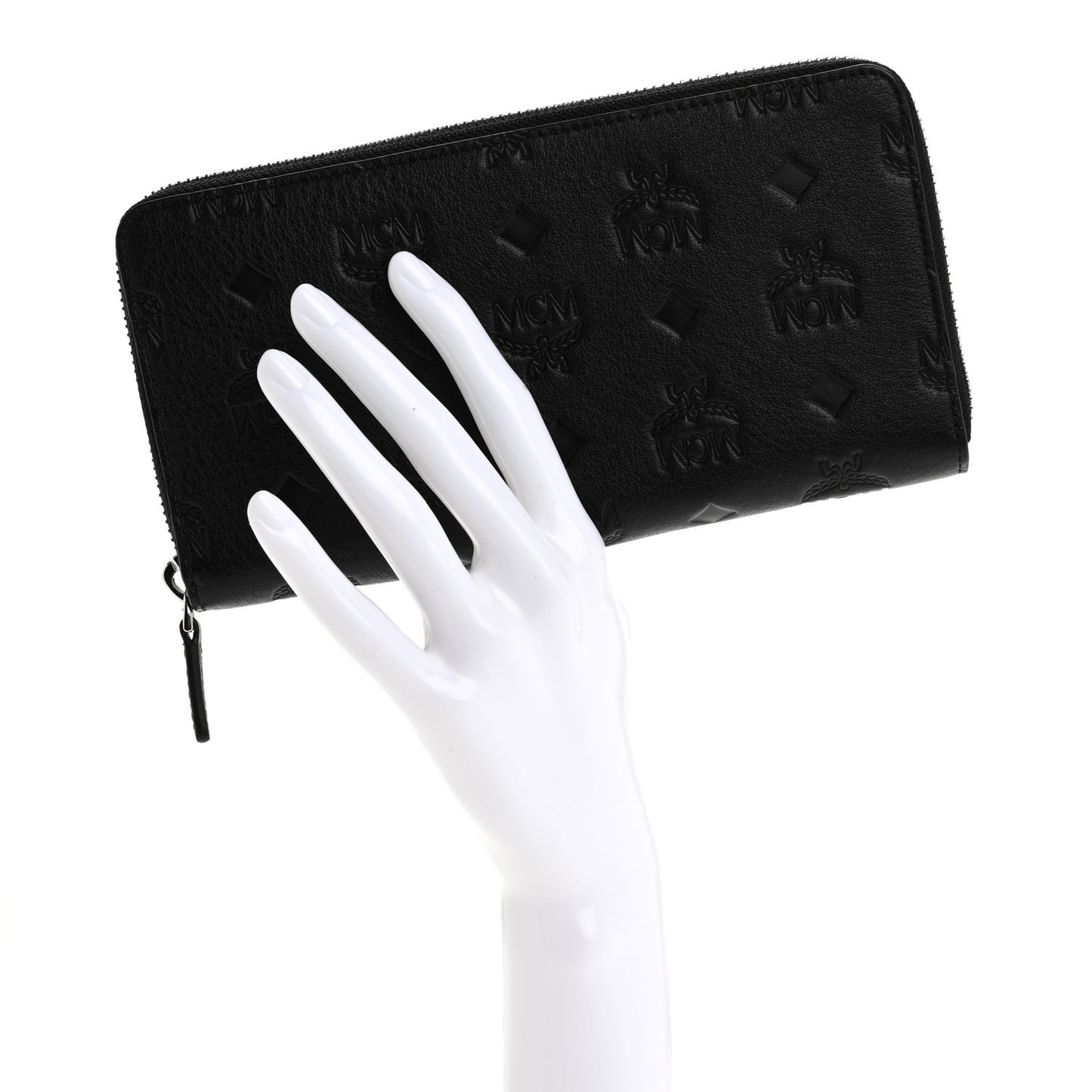 Calfskin Ottomar Monogram Klara Zip Wallet Black