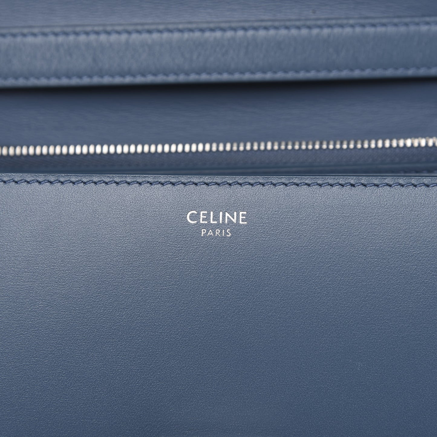 Box Calfskin Medium Classic Box Flap Bag Blue Slate