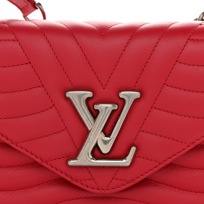 Louis Vuitton Calfskin New Wave Chain MM Ecarlate 8 of 10