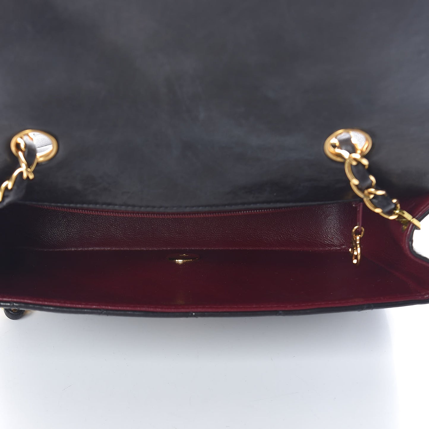 Lambskin Quilted Small Single Flap Black